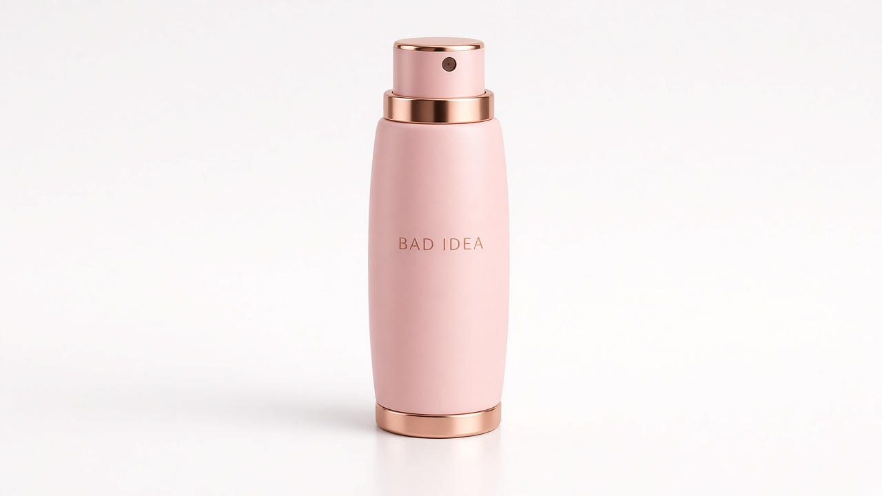 Bad Idea Alarm in Signature Rose — lipstick-scale soft-touch personal alarm